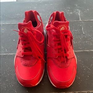 NikeiD Custom Air Huarache Red Athletic Sneakers